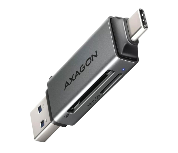 AXAGON CRE-DAC, USB-C + USB-A 3.2, 2-slot & lun SD/microSD, UHS-I - 1353404 - zdjęcie